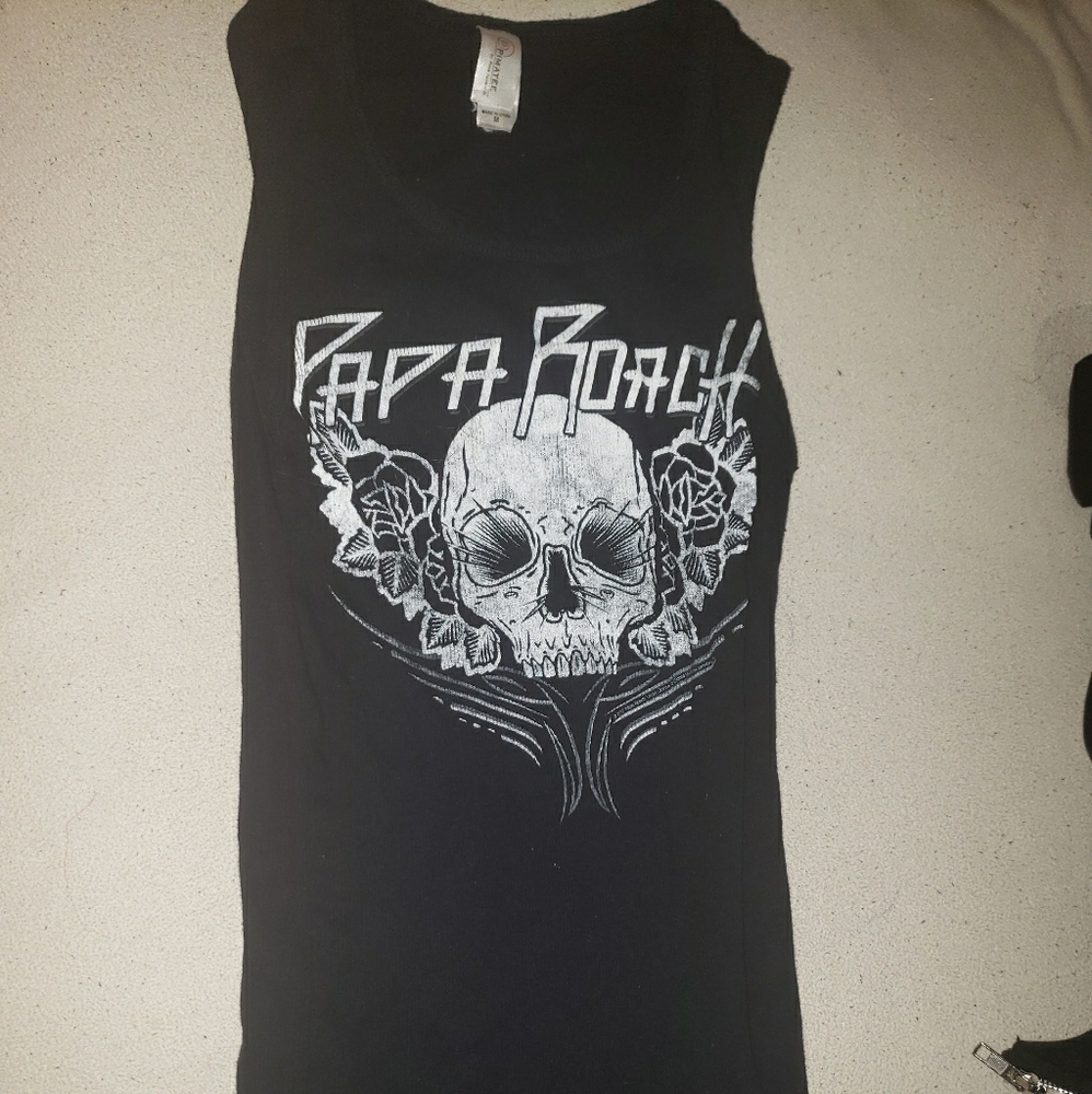 Papa Roach tank with skull